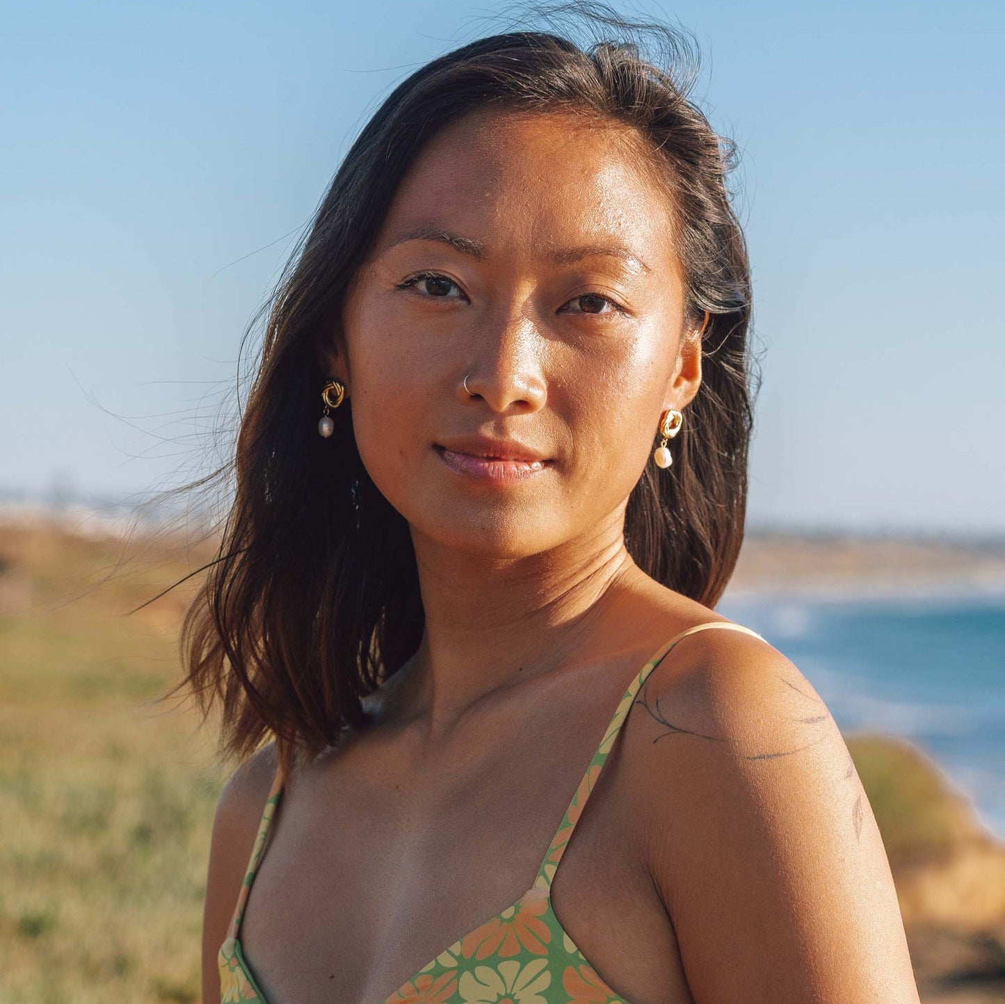 Pearl Drop Earrings Gold