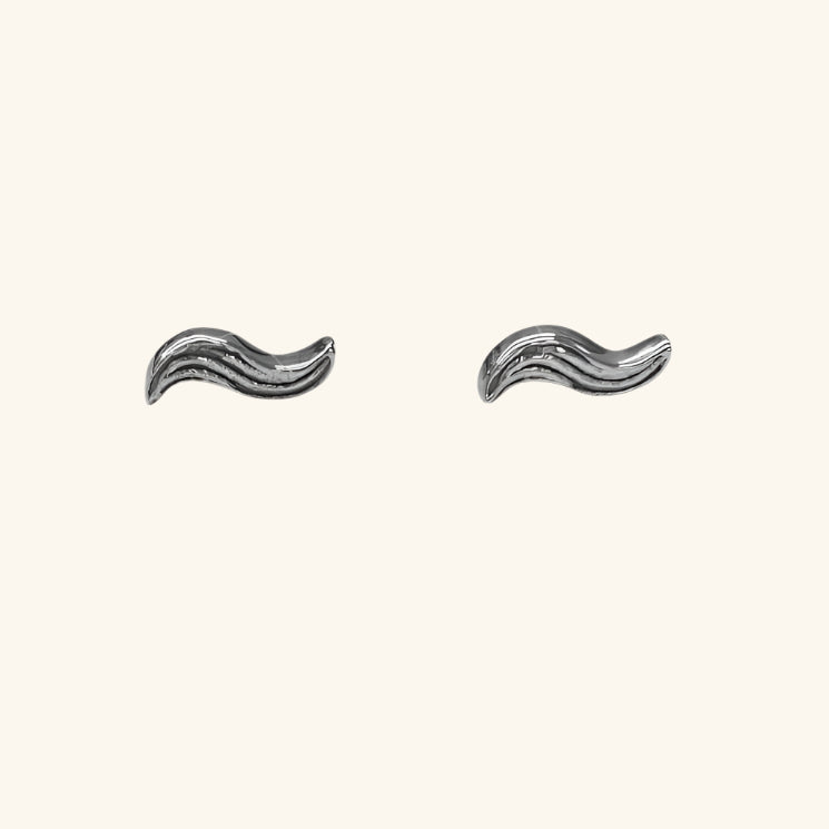 Waves Studs Silver