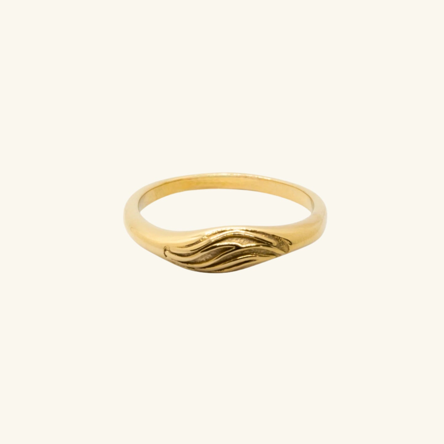 Chasing Waves Ring Gold
