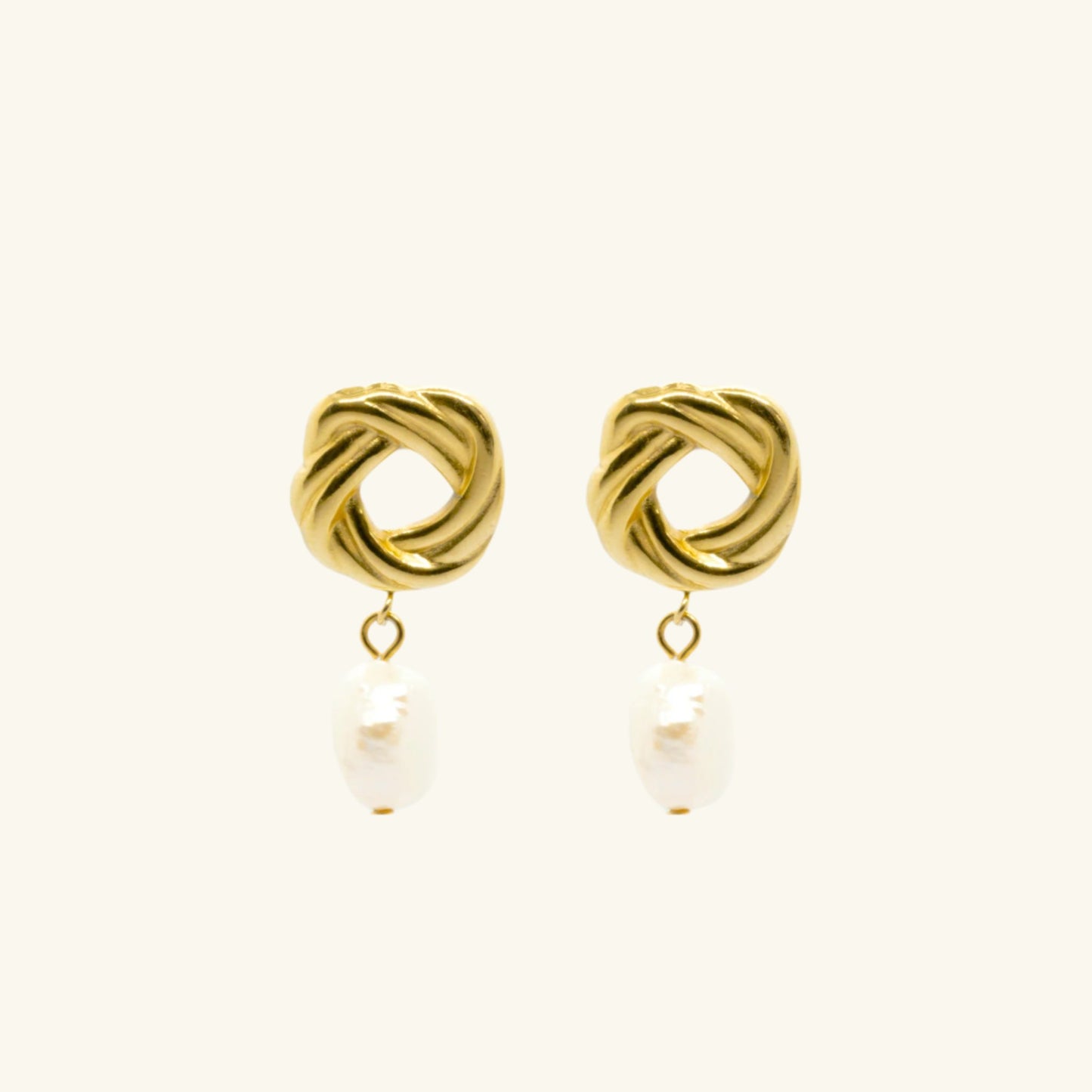 Pearl Drop Earrings Gold