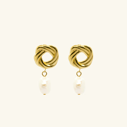 Pearl Drop Earrings Gold